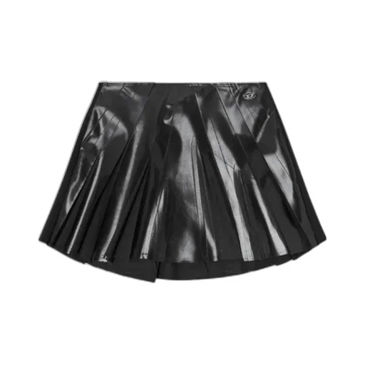 Pleated Logo Plaque Skirt