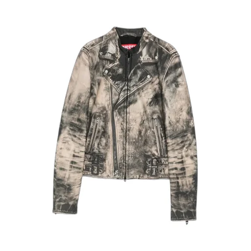 L-Uxure Zip-Fastening Leather Jacket