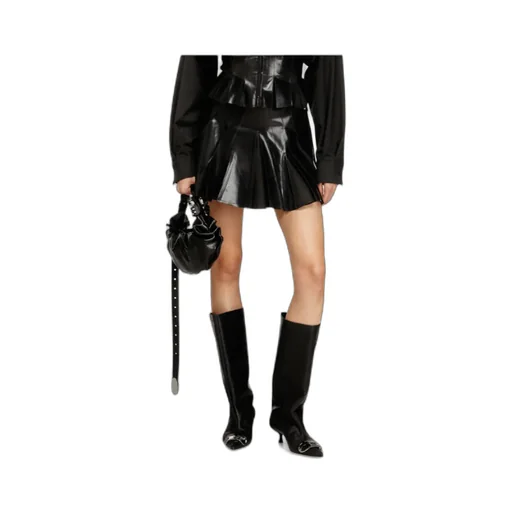 Pleated Logo Plaque Skirt
