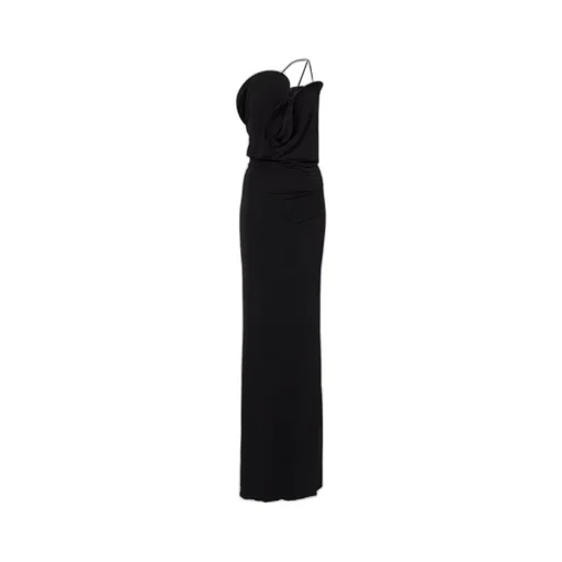 Hollow Out One Shoulder Maxi Dress