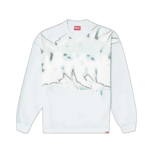 Distressed Sweatshirt With Graffiti Print
