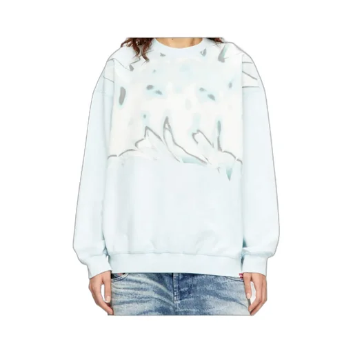 Distressed Sweatshirt With Graffiti Print