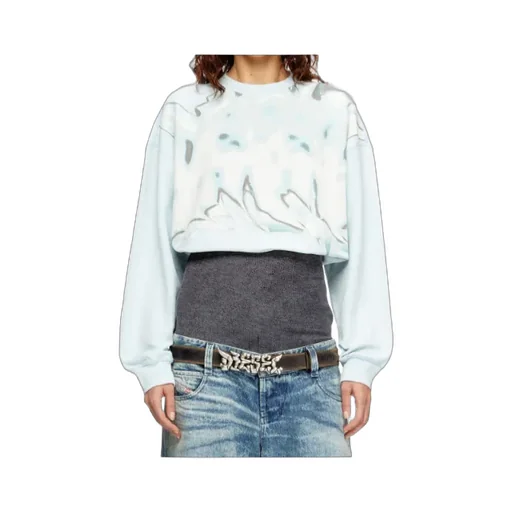 Distressed Sweatshirt With Graffiti Print
