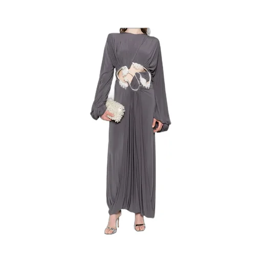 Bare-Back Off-Shoulder Dress