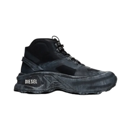 Cage Lace-Up Chunky-Sole Hiking Boots