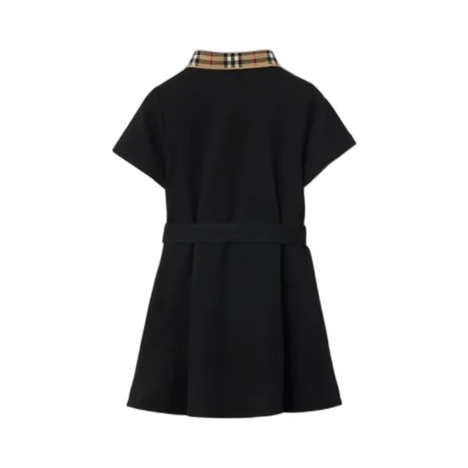 Short-Sleeved Belted Polo Dress
