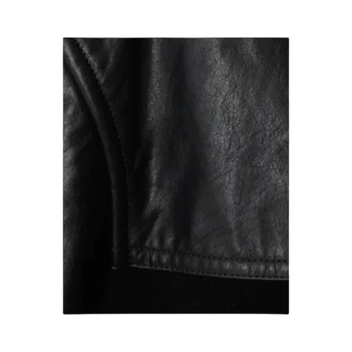 Panelled Leather-Wool Jacket