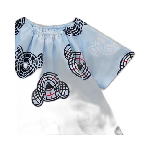 Thomas Bear-Print Cotton Blouse