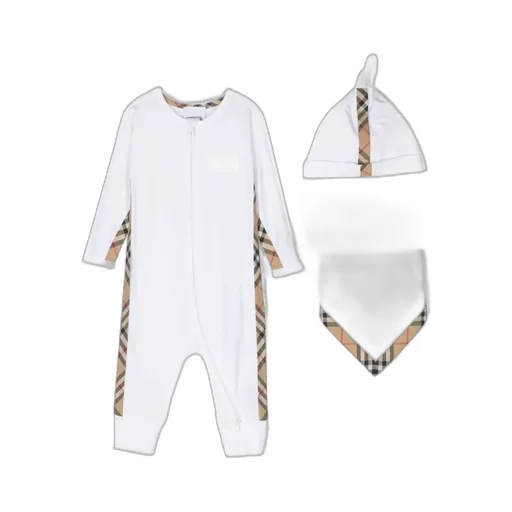 Vintage Check Panelled Stretched Babygrow Set