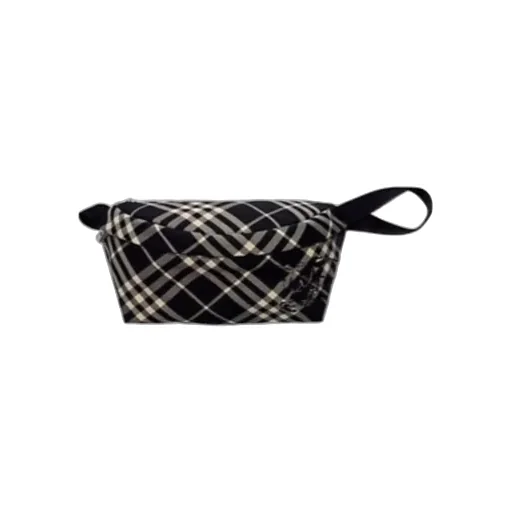 Equestrian Knight Motif Checked Belt Bag
