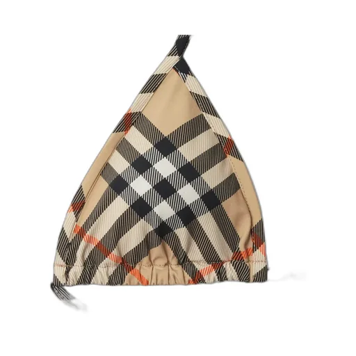 Check-Pattern Halterneck Bikini Top