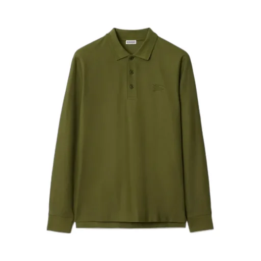 Long-Sleeve Cotton Polo Shirt