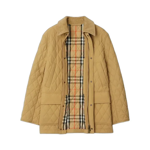 Logo Patch Diamond-Quilted Jacket