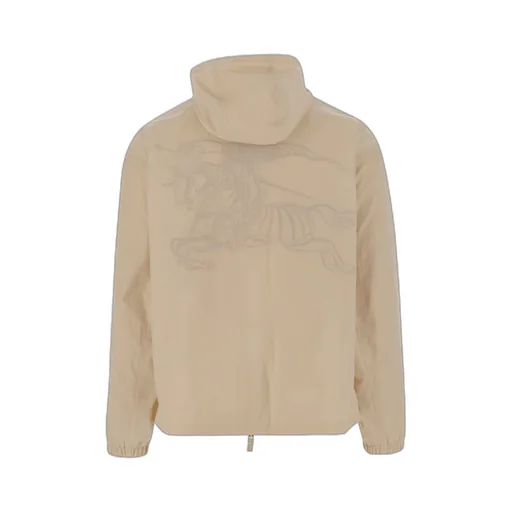 Logo Embroidered Hooded Coat