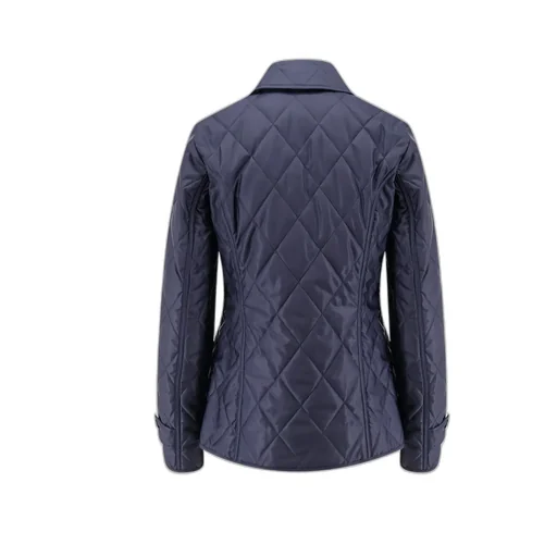 Collared Button-Up Quilted Jacket