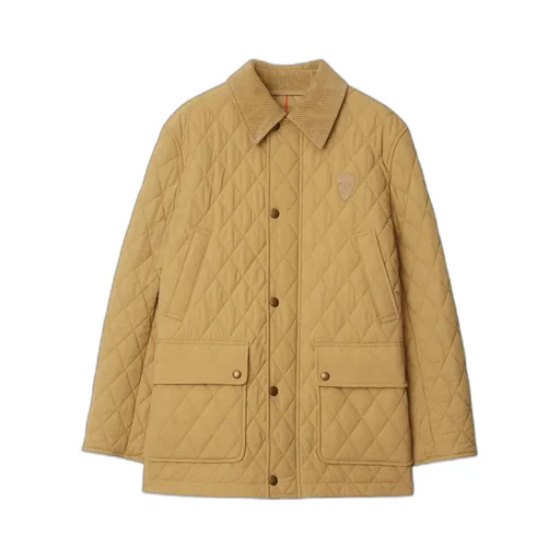 Logo Patch Diamond-Quilted Jacket
