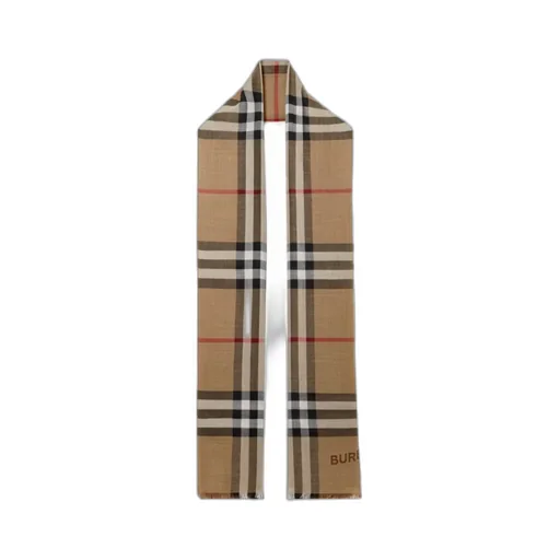 Frayed Edge Checked Scarf