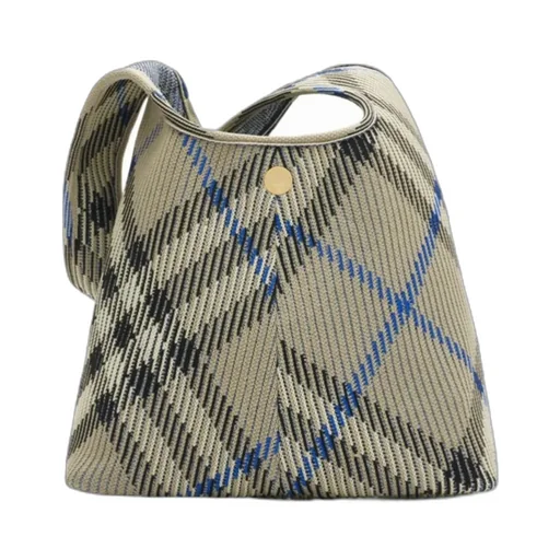 Small Check Knitted Shoulder Bag