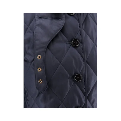 Collared Button-Up Quilted Jacket