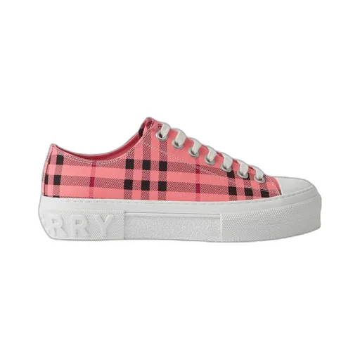 Check-Print Lace-Up Sneakers
