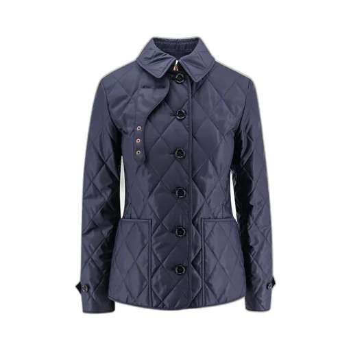 Collared Button-Up Quilted Jacket