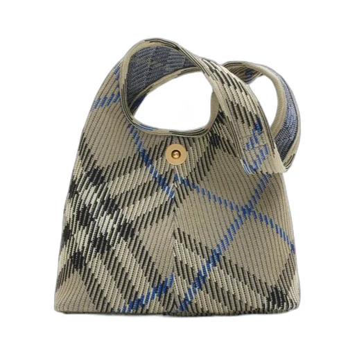 Small Check Knitted Shoulder Bag
