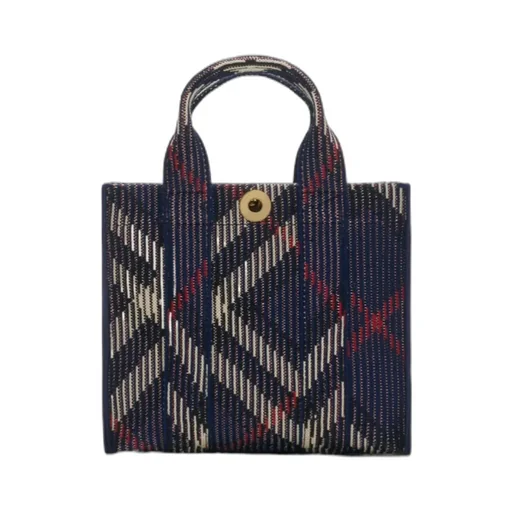 Mini Check Knitted Tote Bag