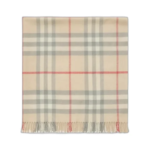 Checked Fringed Baby Blanket
