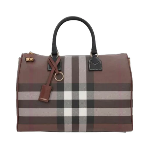 Checked Pattern Bowling Bag