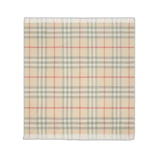 Checked Fringed Baby Blanket