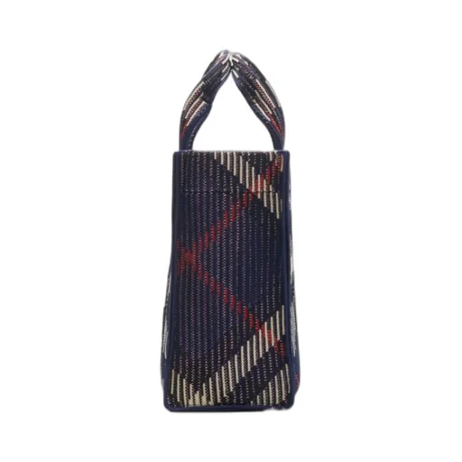 Mini Check Knitted Tote Bag