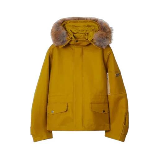 Long Sleeved Hooded Short Parka