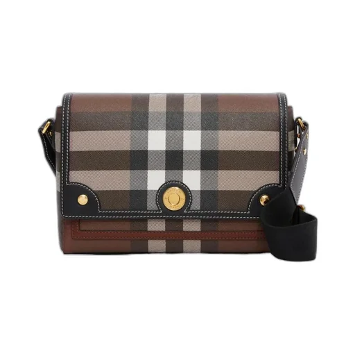 Note Check Crossbody Bag