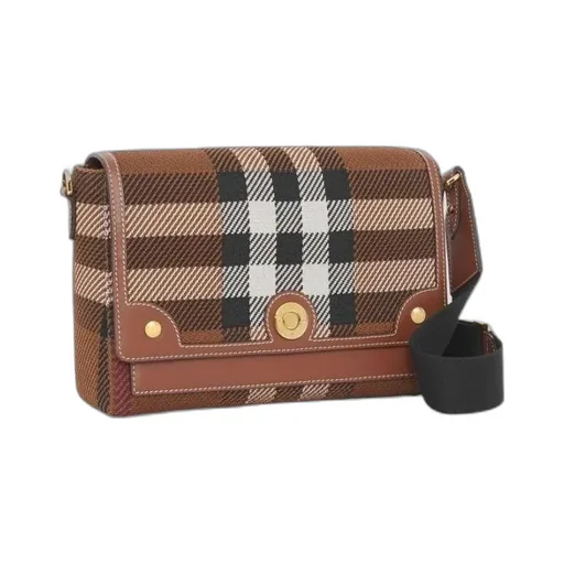 Note Knitted Check Pattern Crossbody Bag