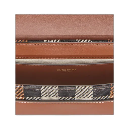 Note Knitted Check Pattern Crossbody Bag