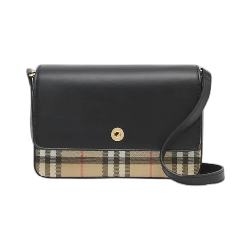 Vintage Check Leather Shoulder Bag
