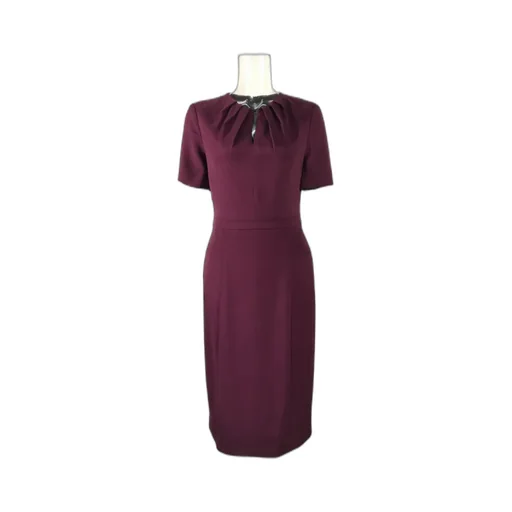 Short-Sleeved Pleated Dress