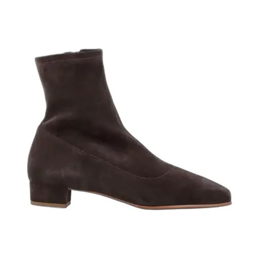 Suede Zip Ankle Boots