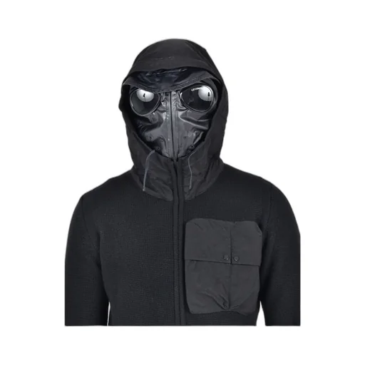 Goggles-Detail Zip-Up Hoodie