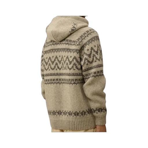 Jacquard Wool Hooded Sweater