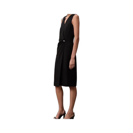 Sleeveless V-Neck Midi Dress
