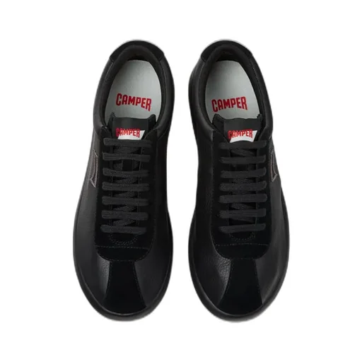 Black Leather And Nubuk Sneakers