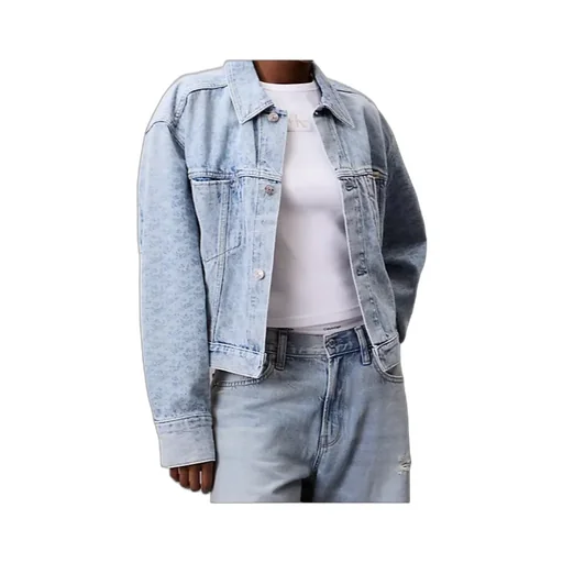 Monogram Logo Cropped Denim Jacket