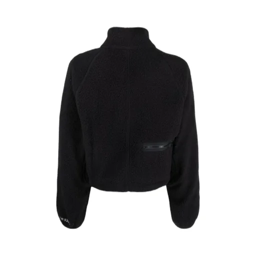 High-Neck Fleece Cropped Sweatshirt