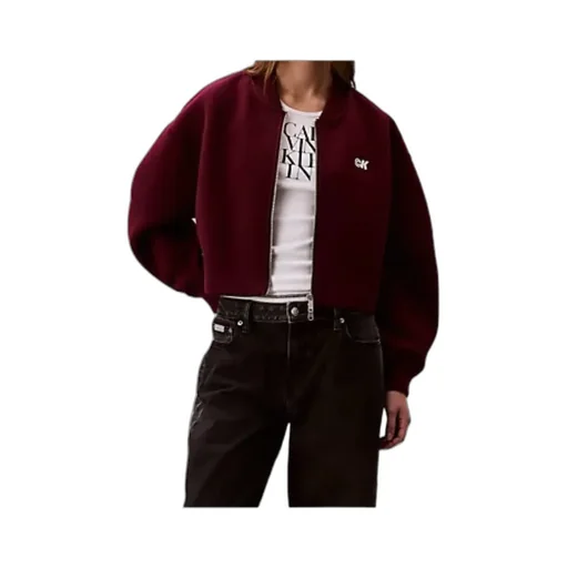 Logo-Detail Balloon-Sleeve Bomber Jacket