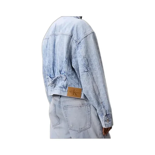 Monogram Logo Cropped Denim Jacket