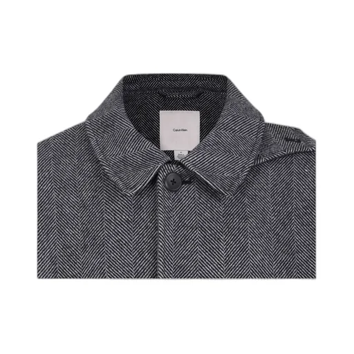 Single-Breasted Herringbone Coat