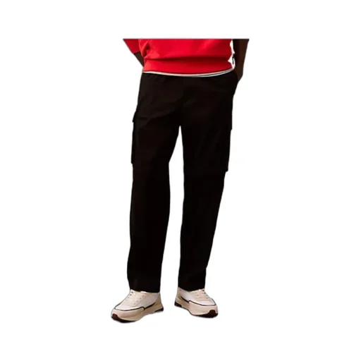 Cotton Stretch Straight Fit Cargo Trousers
