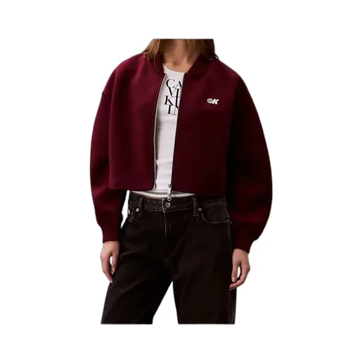 Logo-Detail Balloon-Sleeve Bomber Jacket
