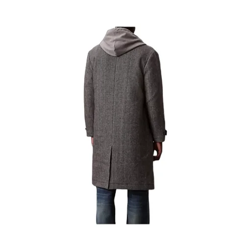 Single-Breasted Herringbone Coat